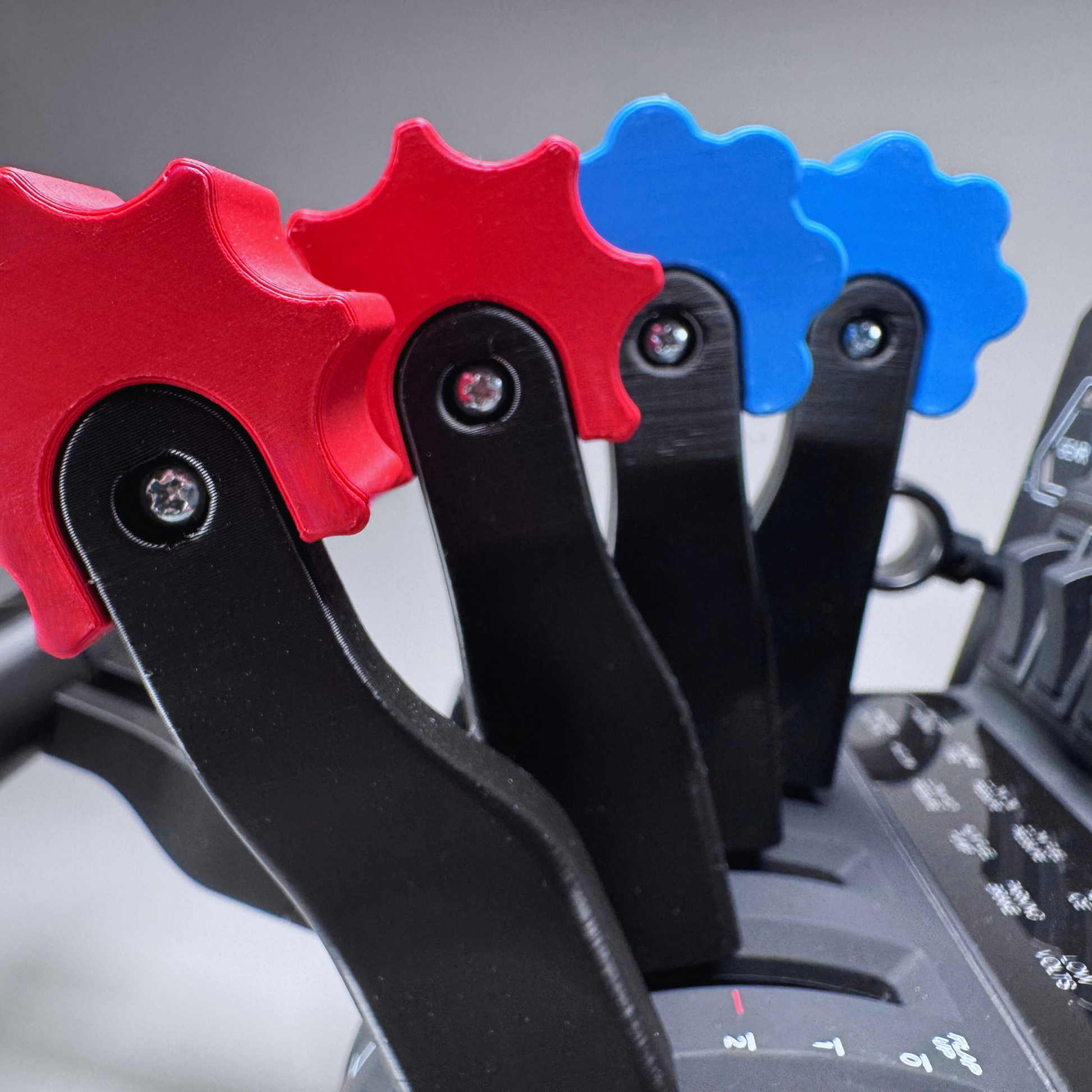 YourFlightSim, Honeycomb Twin Engine Throttle Set, Baron G58, right side close up