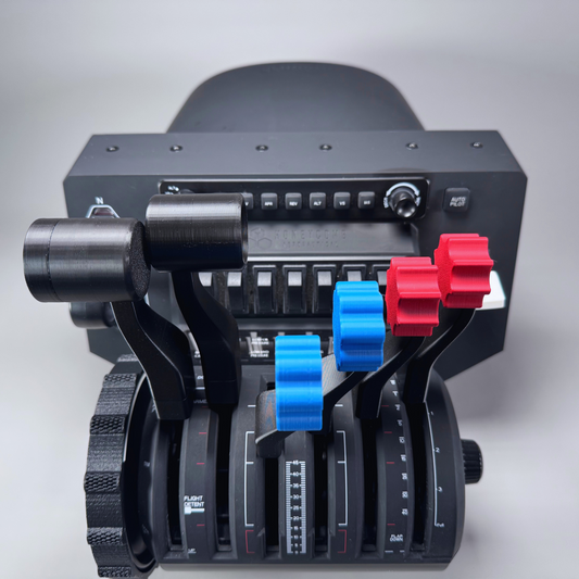 YourFlightSim, Honeycomb Twin Engine Throttle Set, Baron G58, front view
