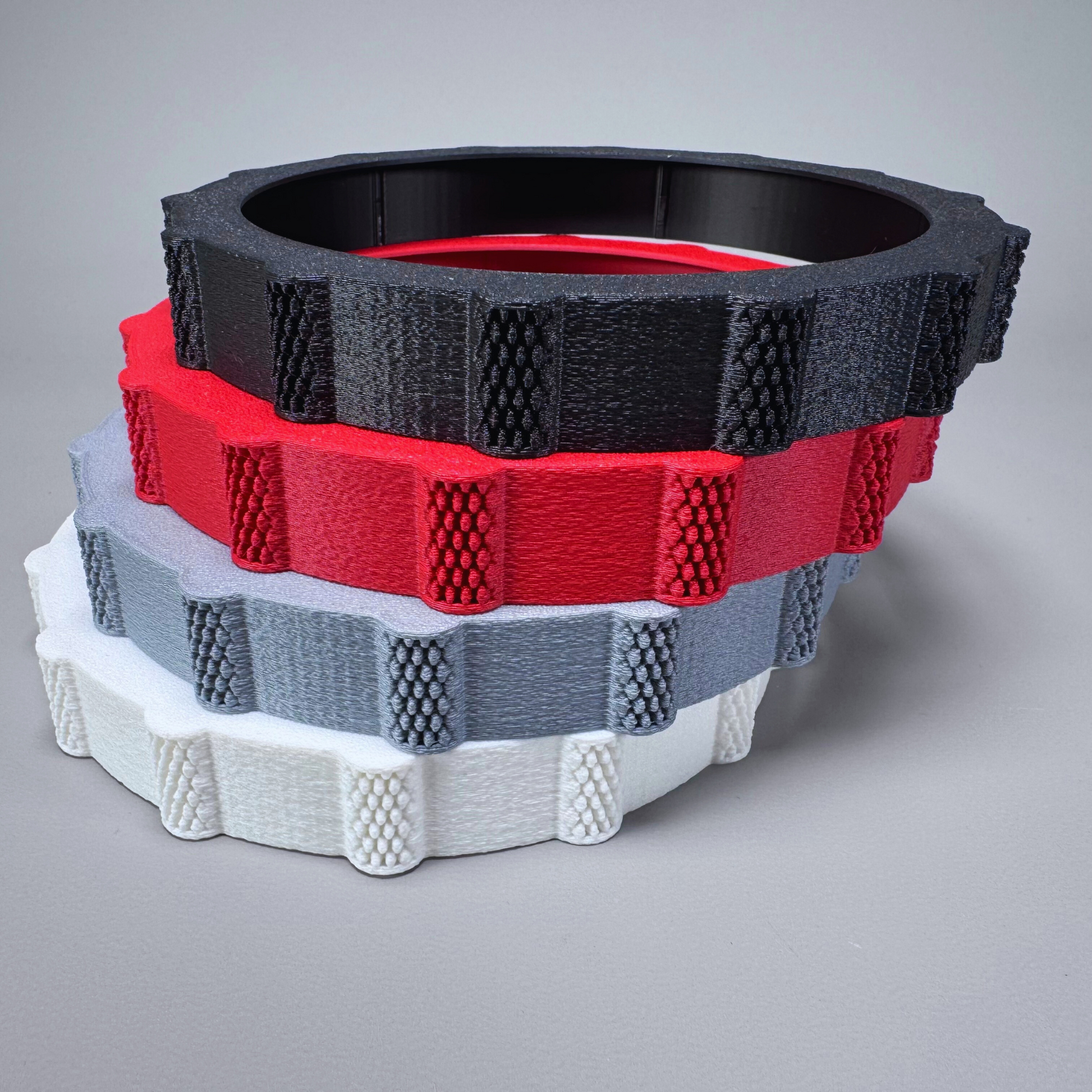 YourFlightSim, Honeycomb Trim Wheel Covers, front view stacked
