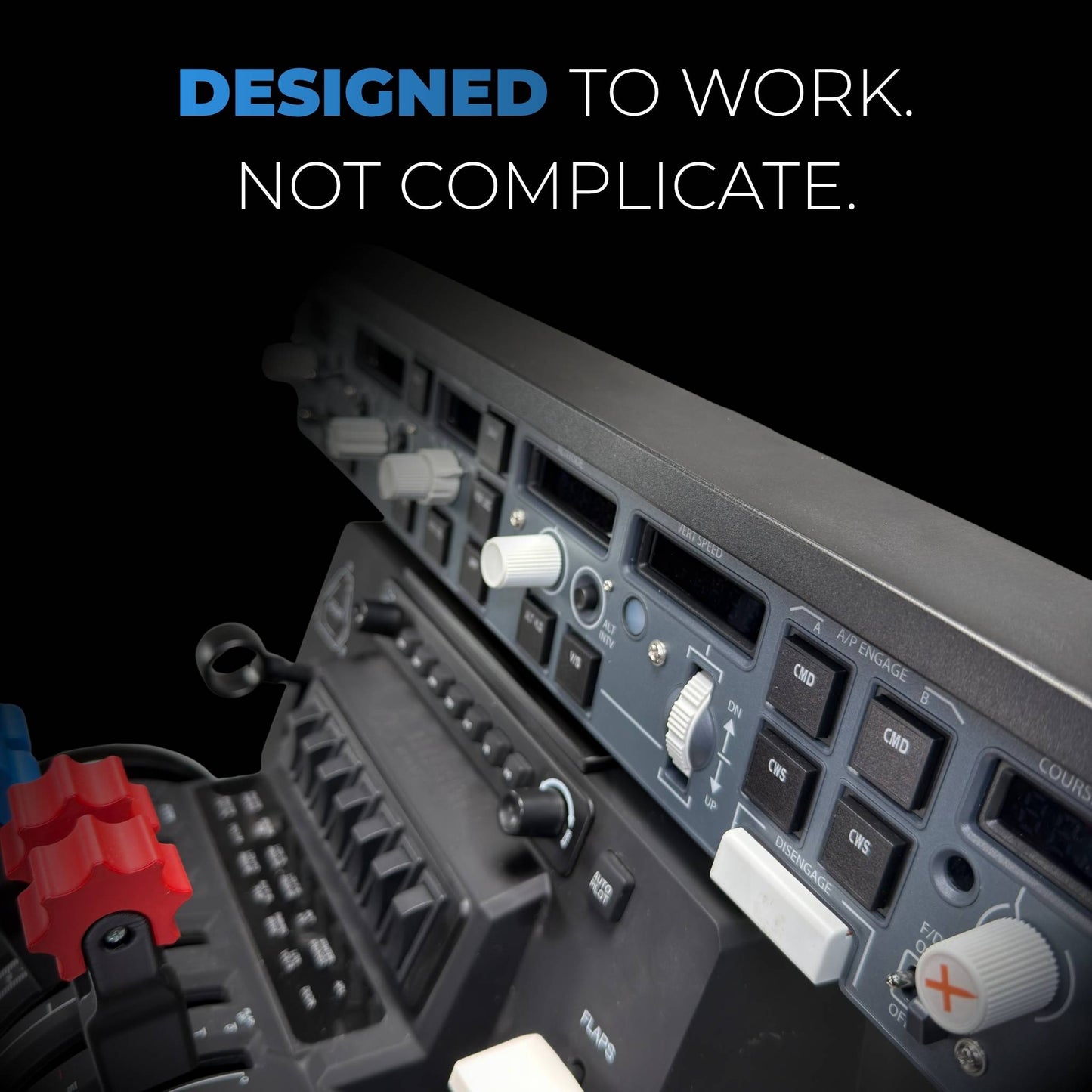WinCtrl FCU & EFIS Mount for Honeycomb Alpha & Bravo | Airbus FCU + Boeing MCP Autopilot Panel Mount