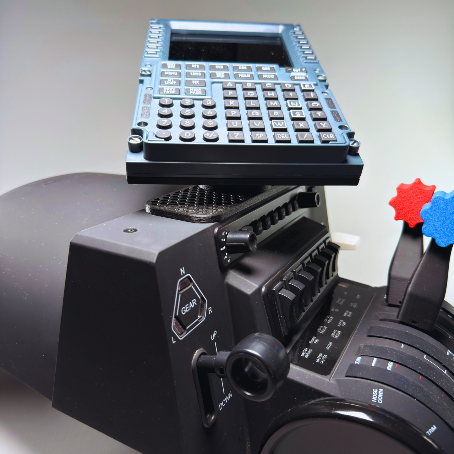 WinWing MCDU & PFP Mount for Honeycomb Alpha/Bravo | Swivel Flight Sim Panel Holder