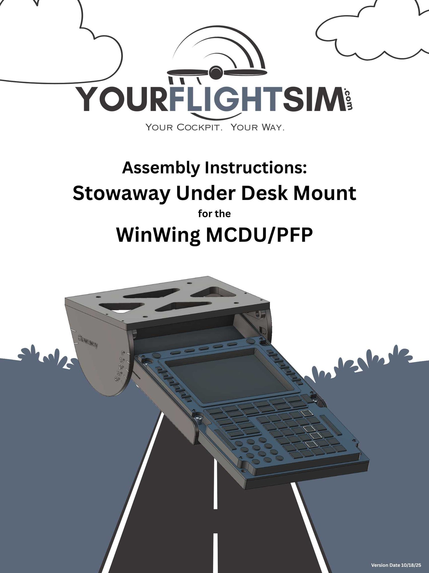 yourflightsim honeycomb winwing mount