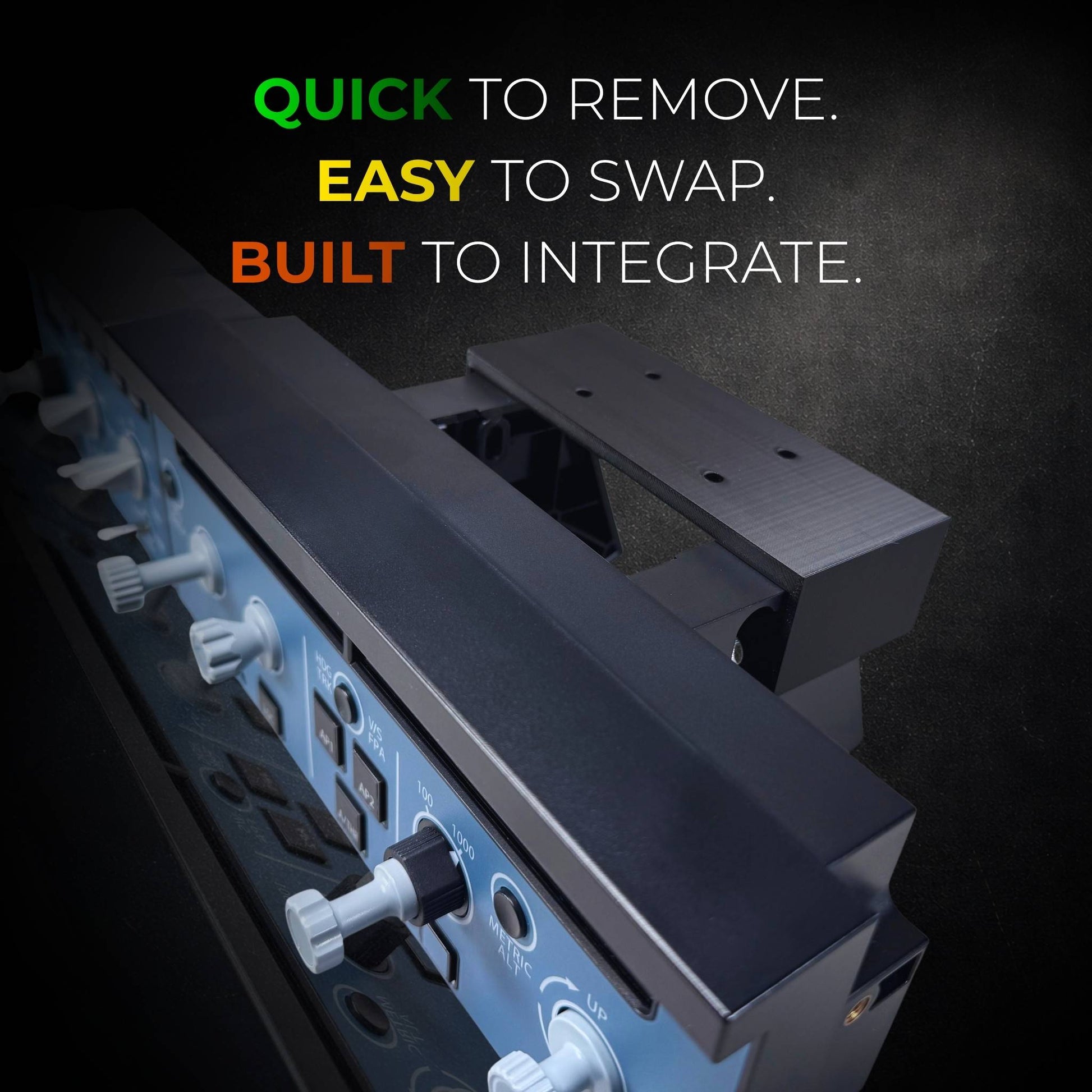 yourflightsim under desk  fcu mount 