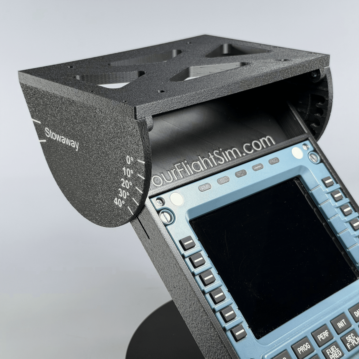 Stowaway Under Desk Mount for the WinWing MCDU & PFP | Adjustable Cockpit Desk Mount |  Flight Simulation Accessory