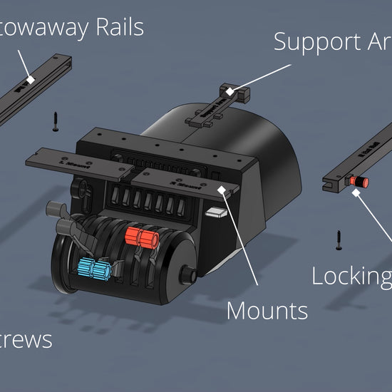 YourFlightSim, Honeycomb Stowaway Mount, video CAD